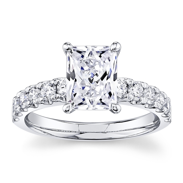 LUXE 14k White Gold Diamond Engagement Ring Setting 5/8 ct. tw.