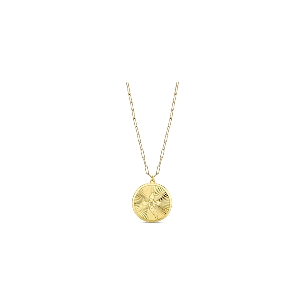 14k Yellow Gold Diamond Necklace 0.01 ct. tw.