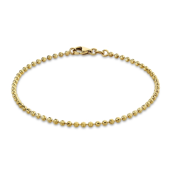 14k Yellow Gold 7" Bead Chain Bracelet