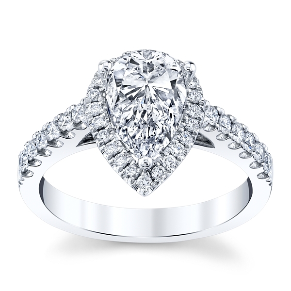 Divine Platinum Diamond Engagement Ring Setting 3/8 ct. tw.