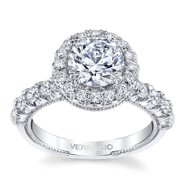 Verragio 14k White Gold Diamond Engagement Ring Setting 3/4 ct. tw.