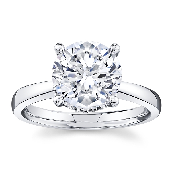 Platinum Diamond Engagement Ring Setting .08 ct. tw.