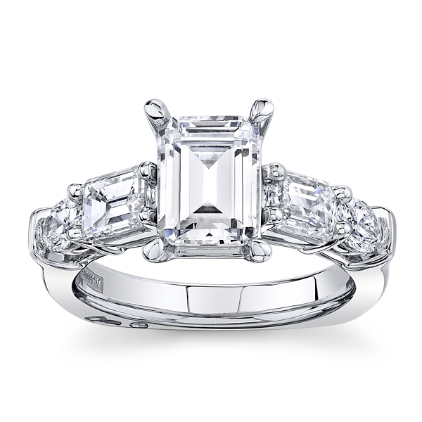 A.Jaffe 14k White Gold Diamond Engagement Ring Setting 1 1/3 ct. tw.