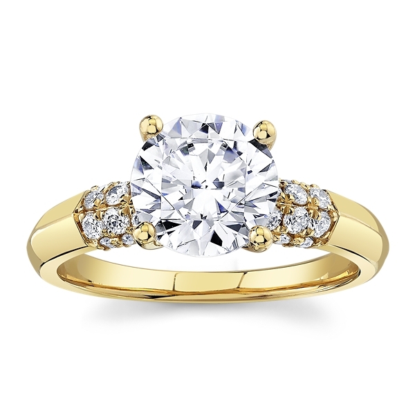 RB Signature THE LUXE 14k Yellow Gold Diamond Engagement Ring Setting 1/3 ct. tw.
