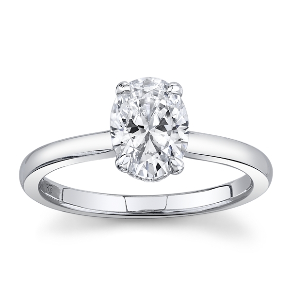 Gem Quest Bridal 14k White Gold Diamond Engagement Ring Setting 1/10 ct. tw.