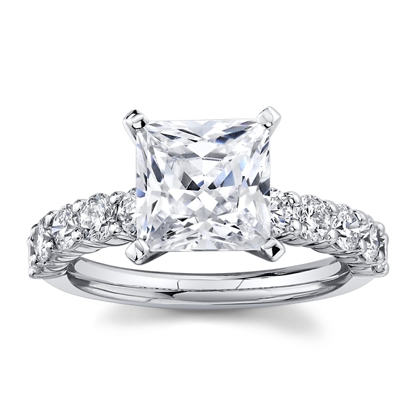 LUXE 14k White Gold Diamond Engagement Ring Setting 1 ct. tw.