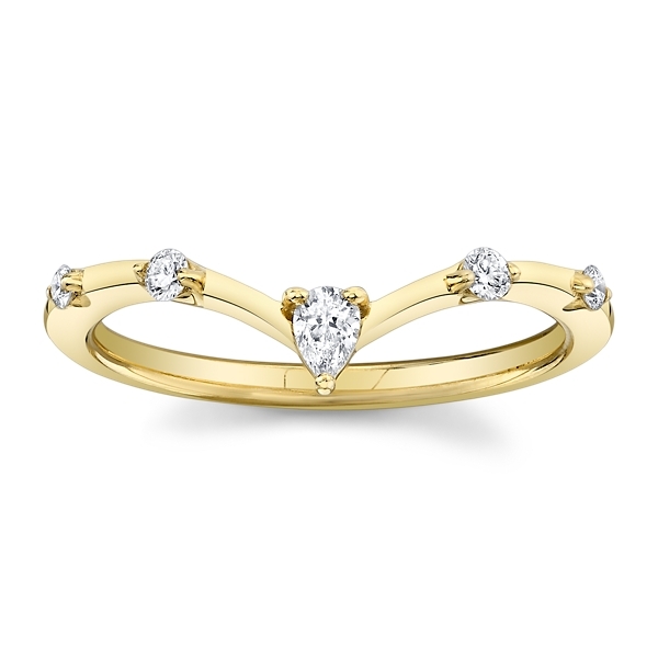 Suns and Roses 14k Yellow Gold Diamond Wedding Band 1/6 ct. tw.