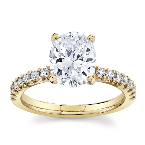 Suns and Roses 14k Yellow Gold Diamond Engagement Ring Setting 1/4 ct. tw.