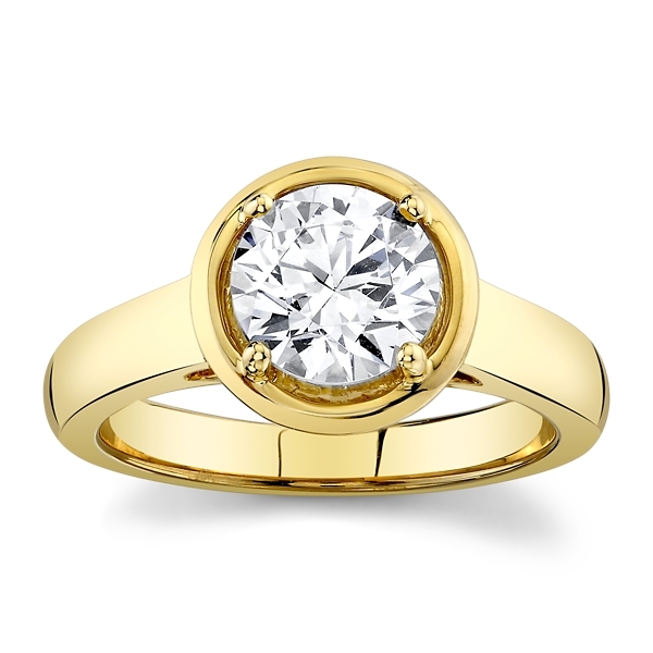 RB Signature 14k Yellow Gold Diamond Engagement Ring Setting 0.07 ct. tw.