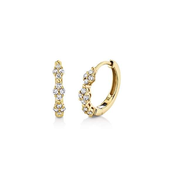 14k Yellow Gold Diamond Earrings 1/3 ct. tw.