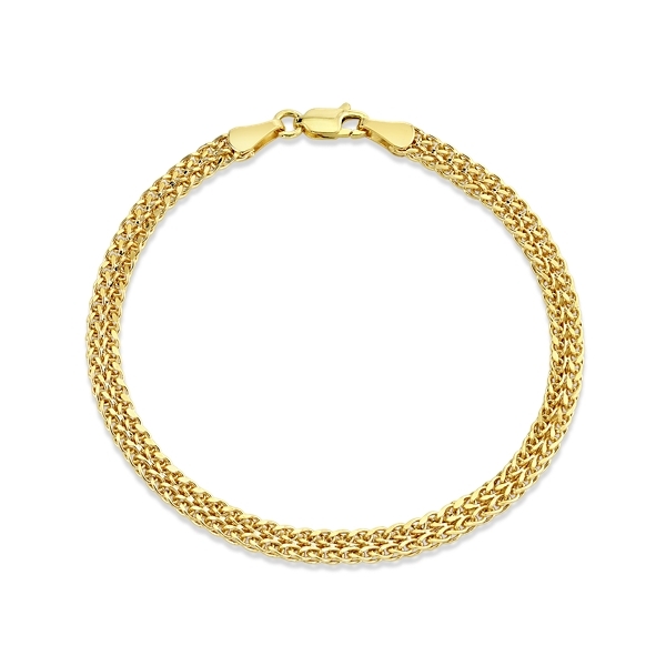 14k Yellow Gold 7.5" Bismark Chain Bracelet