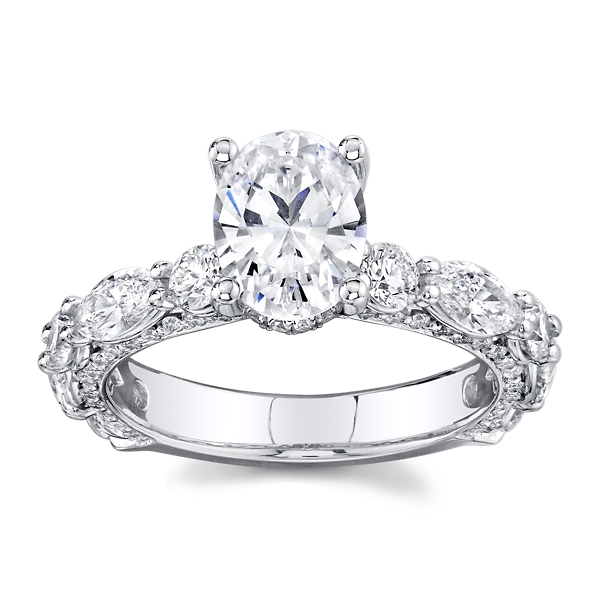 Verragio 18k White Gold Diamond Engagement Ring Setting 1 3/4 ct. tw.