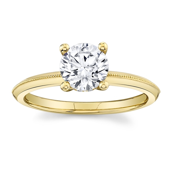 14k Yellow Gold Diamond Engagement Ring Setting .04 ct. tw.