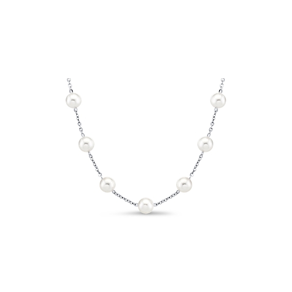 14k White Gold Japanese Cultured Pearl Necklace