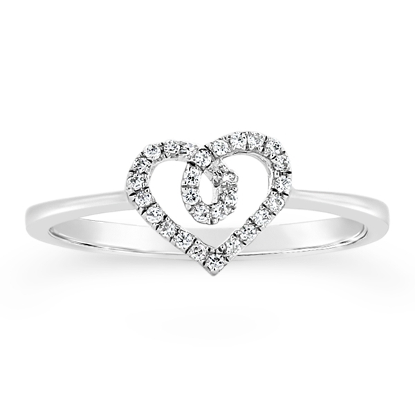 Cherish 14k White Gold Diamond Promise Ring .09 ct. tw.