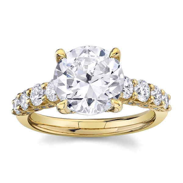 LUXE 14k Yellow Gold Diamond Engagement Ring Setting 1 ct. tw.