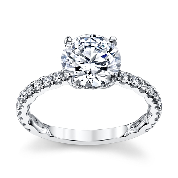 A.Jaffe 14k White Gold Diamond Engagement Ring Setting 1/2 ct. tw.