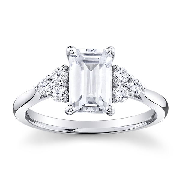 RB Signature 14k White Gold Diamond Engagement Ring Setting 1/4 ct. tw.