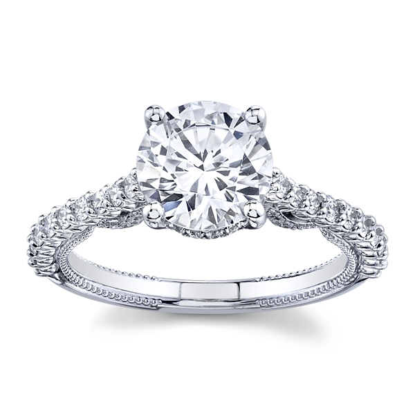 Verragio 18k White Gold Diamond Engagement Ring Setting 1/2 ct. tw.