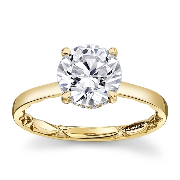 A.Jaffe 14k Yellow Gold Diamond Engagement Ring Setting 1/10 ct. tw.