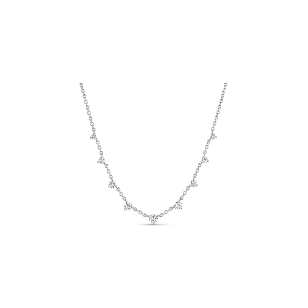 Memoire 18k White Gold Diamond Necklace 3/8 ct. tw.