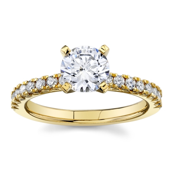 RB Signature 14k Yellow Gold Diamond Engagement Ring Setting 1/3 ct. tw.