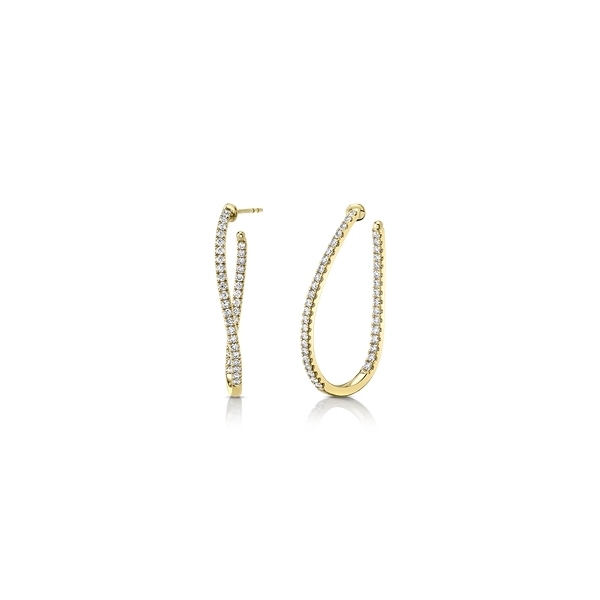 Memoire 18k Yellow Gold Diamond Earrings 7/8 ct. tw.