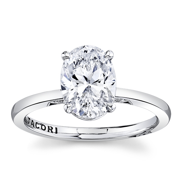Tacori 18k White Gold Diamond Engagement Ring Setting .03 ct. tw.