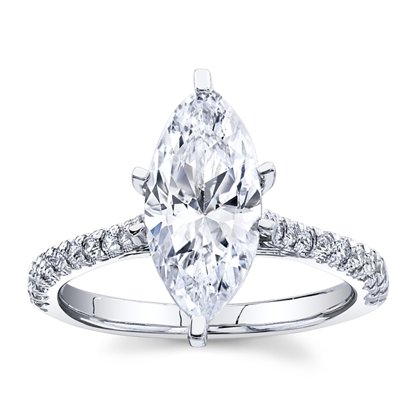 Gabriel & Co. 14k White Gold Diamond Engagement Ring Setting 1/5 ct. tw.