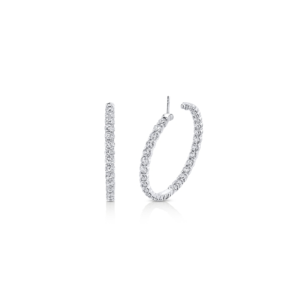 Memoire 18k White Gold Diamond Earrings 4 3/4 ct. tw.