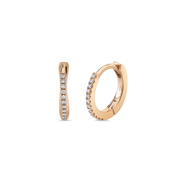 14k Rose Gold Diamond Earrings .06 ct. tw.