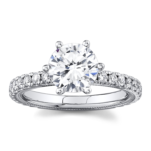 Verragio 14k White Gold Diamond Engagement Ring Setting 5/8 ct. tw.