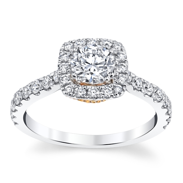 Eternalle Lab-Grown 14k White Gold and 14k Rose Gold Diamond Engagement Ring 1 1/4 ct. tw.