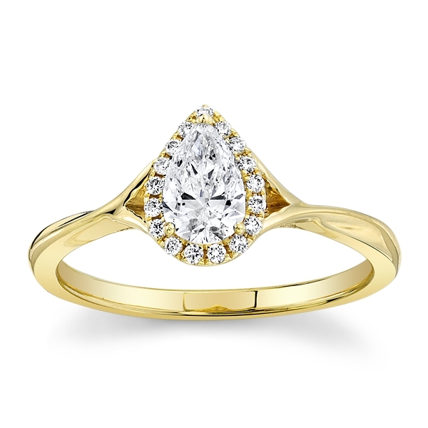 Poem 14k Yellow Gold Diamond Engagement Ring 5/8 ct. tw.