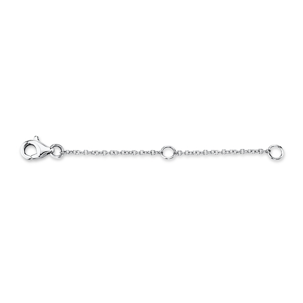 Shy Creation 14k White Gold 2" Cable Chain Extender