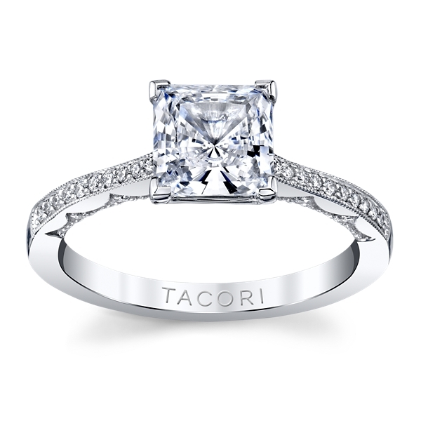 Tacori 14k White Gold Diamond Engagement Ring Setting 1/8 ct. tw.
