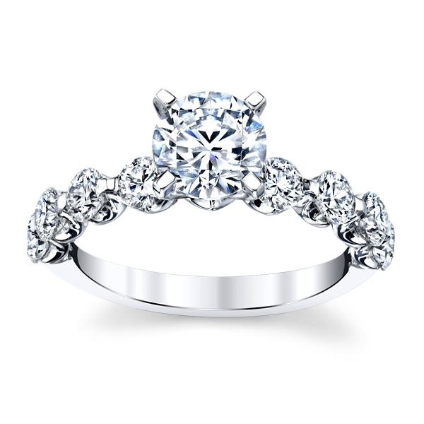 14k White Gold Diamond Engagement Ring Setting 1 ct. tw.