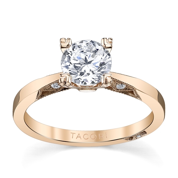 Tacori 18k Rose Gold Diamond Engagement Ring Setting .05 ct. tw.