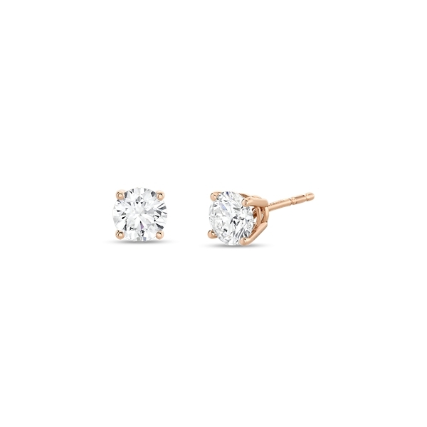Eternalle Lab-Grown 14k Rose Gold Solitaire Diamond Earrings 1 ct. tw.