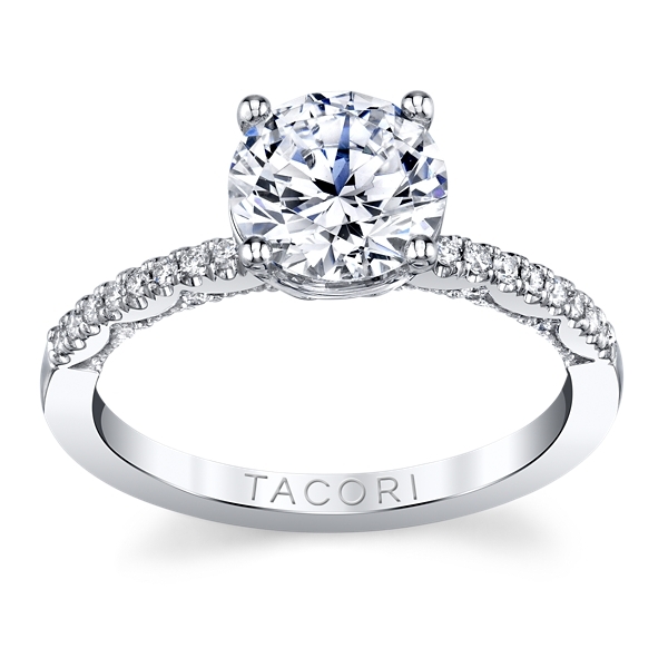 Tacori 14k White Gold Diamond Engagement Ring Setting 1/6 ct. tw.
