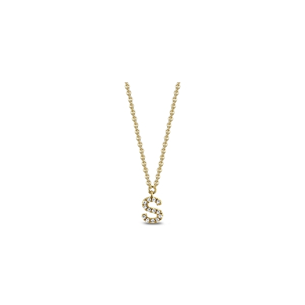 Shy Creation 14k Yellow Gold Diamond Necklace .05 ct. tw.