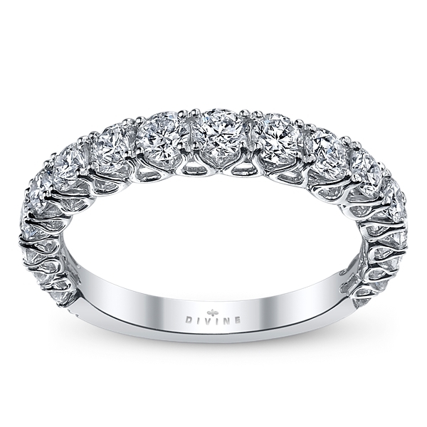 Divine 18k White Gold Diamond Wedding Ring 1 1/4 ct. tw.