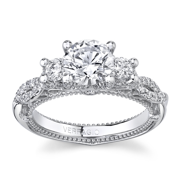 Verragio 18k White Gold Diamond Engagement Ring Setting 3/4 ct. tw.