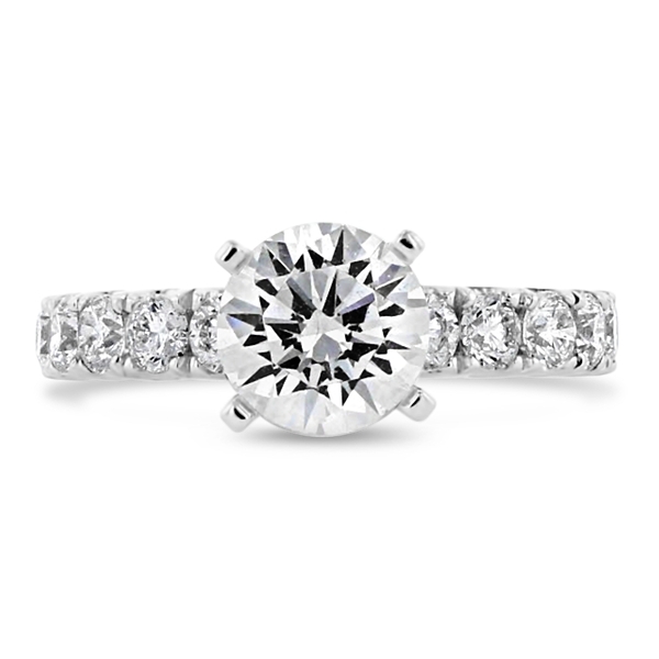 Divine 14k White Gold Diamond Engagement Ring Setting 3/4 ct. tw.