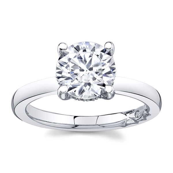 A.Jaffe 14k White Gold Diamond Engagement Ring Setting .08 ct. tw.