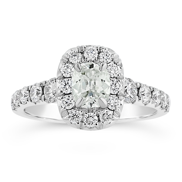 Henri Daussi 18k White Gold Diamond Engagement Ring 1 3/4 ct. tw.
