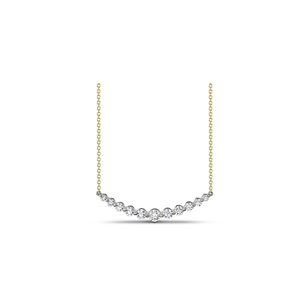 Memoire 18k White Gold and 18k Yellow Gold Diamond Necklace 1 ct. tw.