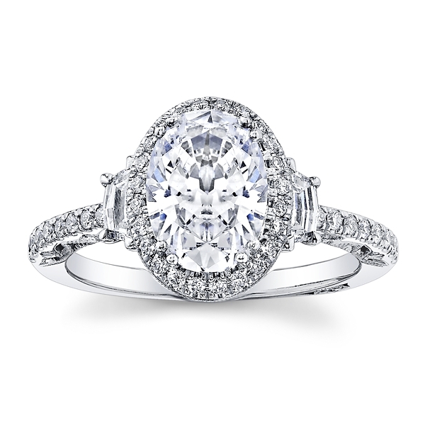 Tacori 18k White Gold Diamond Engagement Ring Setting 5/8 ct. tw.