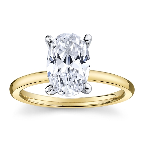 Gabriel & Co. 14k Yellow Gold and 14k White Gold Diamond Engagement Ring Setting .05 ct. tw.