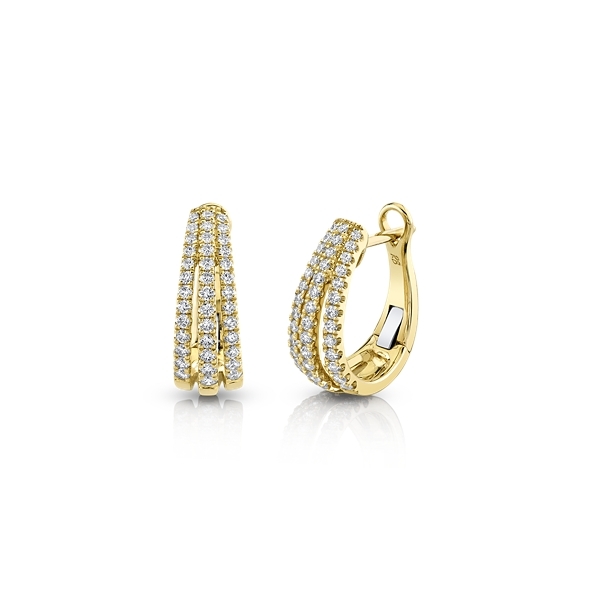 14k Yellow Gold Diamond Earrings 1/2 ct. tw.
